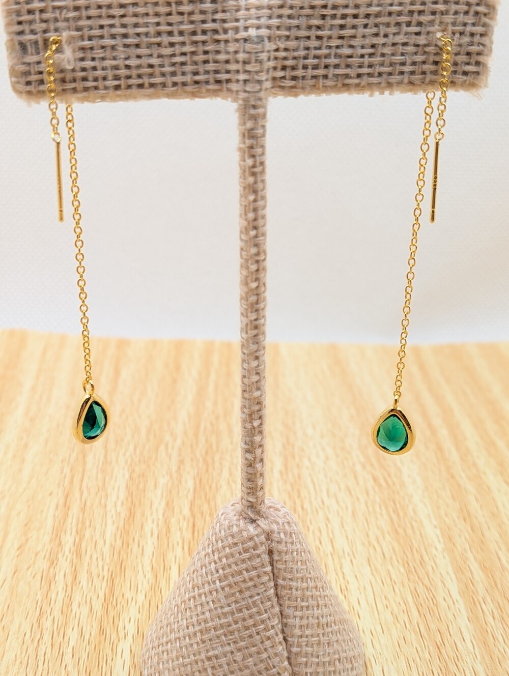 Emerald Drop Earrings - Picture 5 of 6